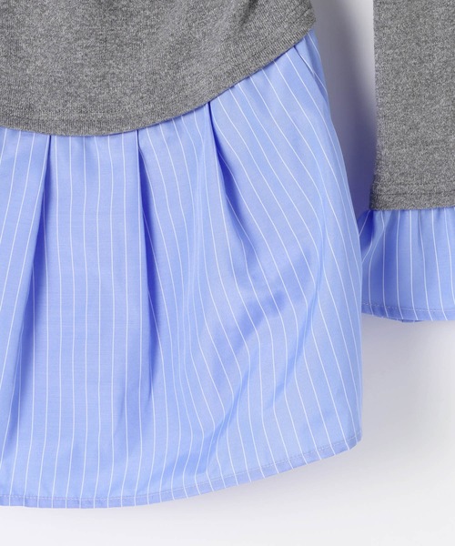 3.3 Field Trip （3.3フィールドトリップ）の「3.3 Field Trip／シャツレイヤードワンピース（シャツワンピース・レディース・グレー/ブラック・SMALL/MEDIUM）」の10枚目の写真