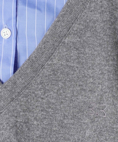 3.3 Field Trip （3.3フィールドトリップ）の「3.3 Field Trip／シャツレイヤードワンピース（シャツワンピース・レディース・グレー/ブラック・SMALL/MEDIUM）」の3枚目の写真