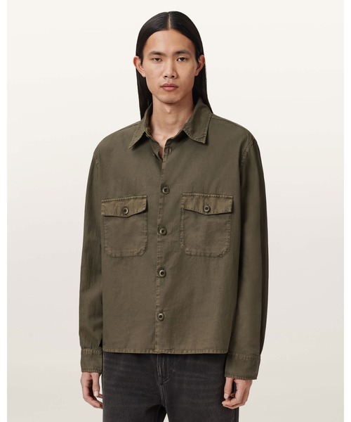 ALLSAINTS(オールセインツ)の「STRAND RELAXED FIT SHIRT | STRAND リラックス フィット シャツ(シャツ/ブラウス・メンズ・グリーン系その他・XS/S/M/L)」の1枚目の写真