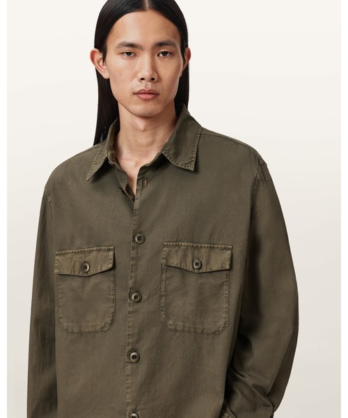 ALLSAINTS(オールセインツ)の「STRAND RELAXED FIT SHIRT | STRAND リラックス フィット シャツ(シャツ/ブラウス・メンズ・グリーン系その他・XS/S/M/L)」の2枚目の写真
