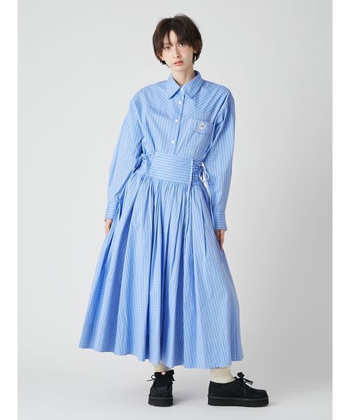 LILY BROWN(リリーブラウン)の「2wayボリュームシャツスカート(スカート・レディース・ブルー/レッド/ベージュ・0/1)」の16枚目の写真