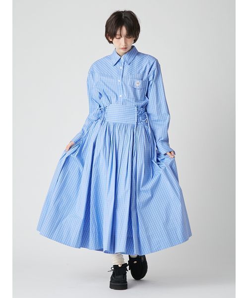 LILY BROWN(リリーブラウン)の「2wayボリュームシャツスカート(スカート・レディース・ブルー/レッド/ベージュ・0/1)」の17枚目の写真