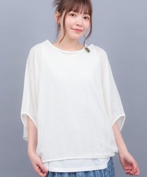 メッシュ×タンクセットプルオーバー