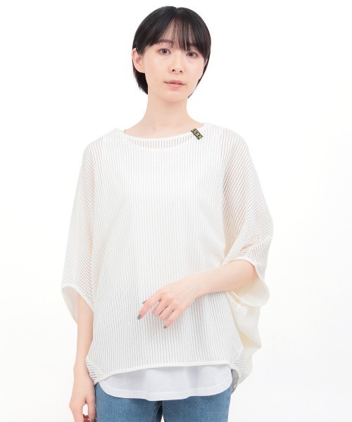 チチカカ(チチカカ)の「メッシュ×タンクセットプルオーバー(Tシャツ/カットソー・レディース・ブラック/カーキ/ホワイト・FREE)」の7枚目の写真