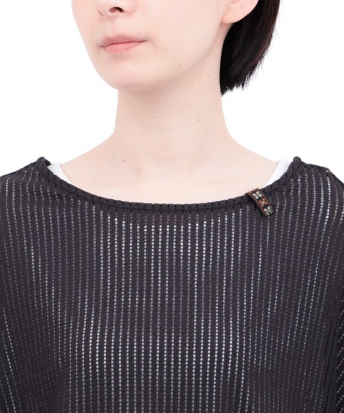 チチカカ(チチカカ)の「メッシュ×タンクセットプルオーバー(Tシャツ/カットソー・レディース・ブラック/カーキ/ホワイト・FREE)」の12枚目の写真
