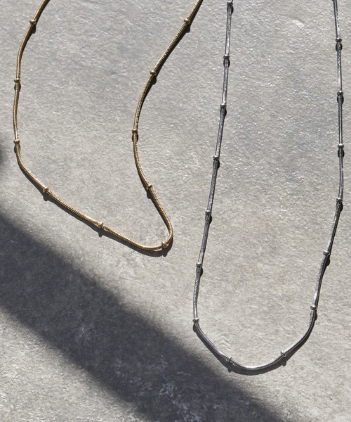 CIAOPANIC TYPY（チャオパニックティピー）の「lilステンレスカシメチェーンネックレス（ネックレス・レディース・ゴールド/シルバー・ONE SIZE）」の2枚目の写真