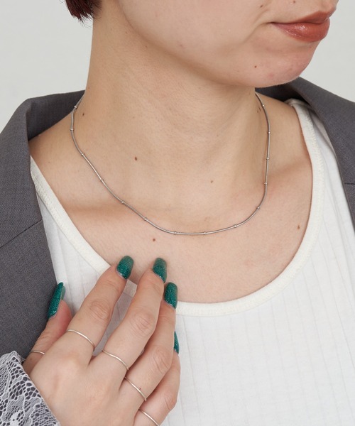 CIAOPANIC TYPY（チャオパニックティピー）の「lilステンレスカシメチェーンネックレス（ネックレス・レディース・ゴールド/シルバー・ONE SIZE）」の3枚目の写真