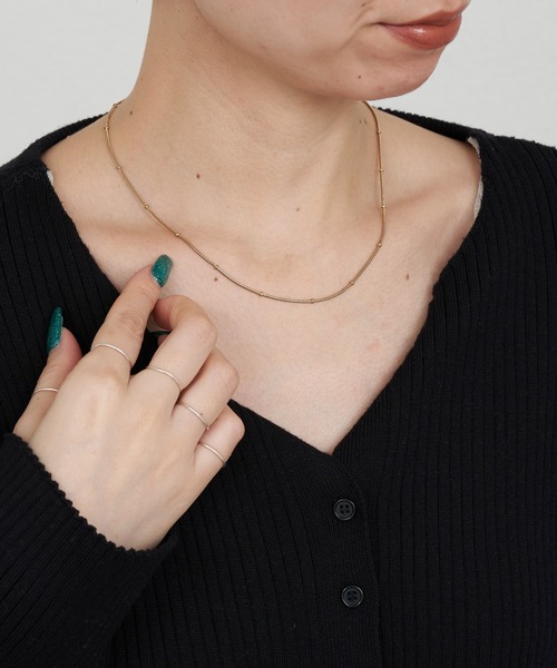 CIAOPANIC TYPY（チャオパニックティピー）の「lilステンレスカシメチェーンネックレス（ネックレス・レディース・ゴールド/シルバー・ONE SIZE）」の4枚目の写真