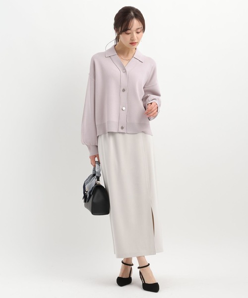 Andemiu（アンデミュウ）の「エリツキキンボタンカーディガン639517（ニット/セーター・レディース・ブラック/ブルーグレー/グレイッシュベージュ・FREE）」の14枚目の写真