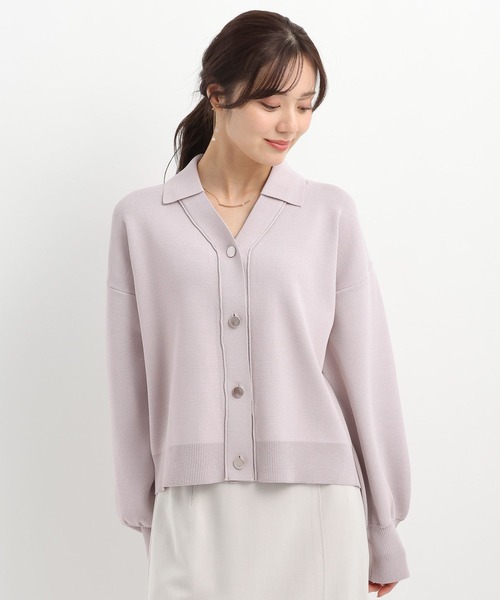 Andemiu（アンデミュウ）の「エリツキキンボタンカーディガン639517（ニット/セーター・レディース・ブラック/ブルーグレー/グレイッシュベージュ・FREE）」の15枚目の写真