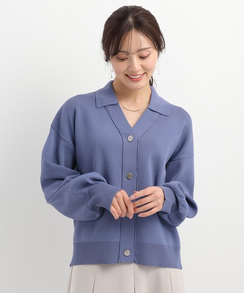 Andemiu（アンデミュウ）の「エリツキキンボタンカーディガン639517（ニット/セーター・レディース・ブラック/ブルーグレー/グレイッシュベージュ・FREE）」の17枚目の写真