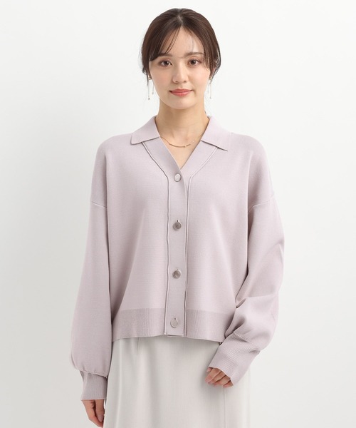 Andemiu（アンデミュウ）の「エリツキキンボタンカーディガン639517（ニット/セーター・レディース・ブラック/ブルーグレー/グレイッシュベージュ・FREE）」の19枚目の写真