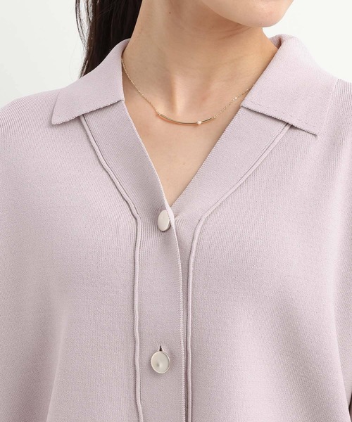 Andemiu（アンデミュウ）の「エリツキキンボタンカーディガン639517（ニット/セーター・レディース・ブラック/ブルーグレー/グレイッシュベージュ・FREE）」の22枚目の写真