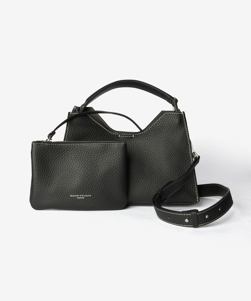 セール】GIANNI CHIARINI / AURORA レザー 2WAY ハンドバッグ（ポーチ