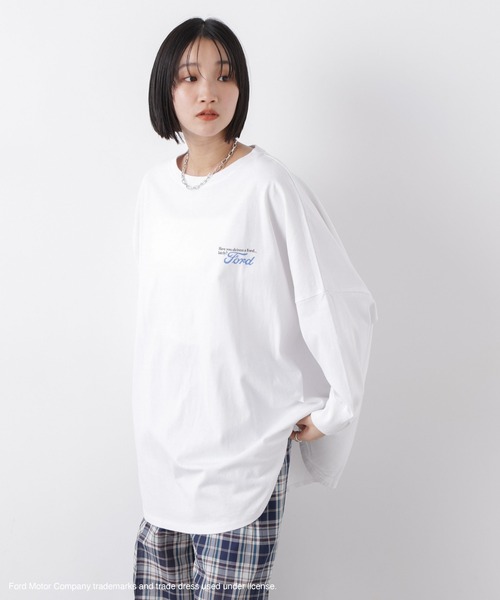 GOOD ROCK SPEED(グッドロックスピード)の「GOOD ROCK SPEED/FORD Big LS shirts(Tシャツ/カットソー・レディース・ホワイト・FREE)」の2枚目の写真