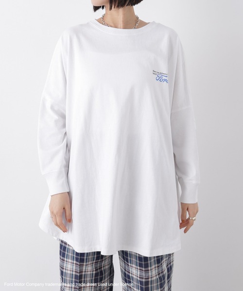 GOOD ROCK SPEED(グッドロックスピード)の「GOOD ROCK SPEED/FORD Big LS shirts(Tシャツ/カットソー・レディース・ホワイト・FREE)」の9枚目の写真