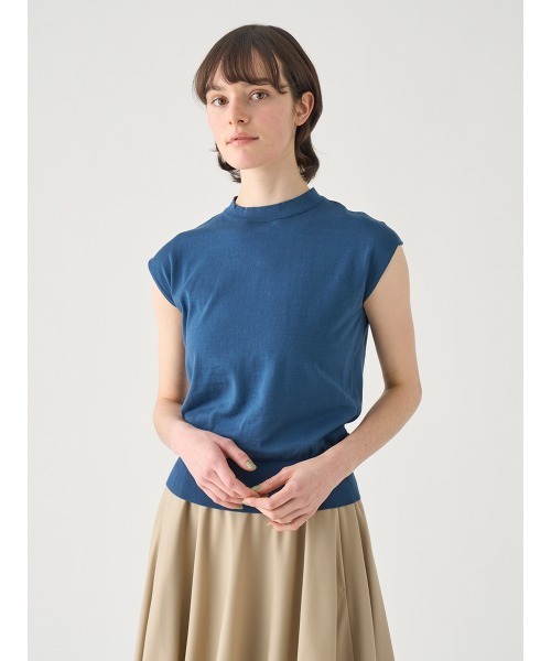 JOHN SMEDLEY(ジョンスメドレー)の「フレンチスリーブコットンニットプルオーバー(ニット/セーター・レディース・ブルー系その他3・M/S)」の4枚目の写真