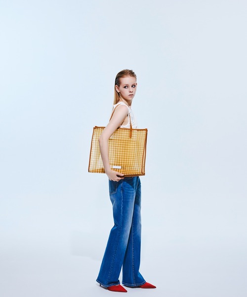 HELOYSE(エロイーズ)の「BEACH SQUARE TOTE(トートバッグ・レディース・グリーン/レオパード/ブラック/ベージュ・FREE)」の7枚目の写真