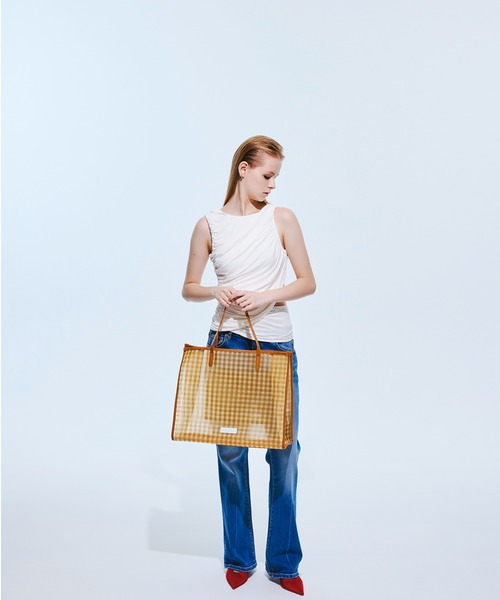 HELOYSE(エロイーズ)の「BEACH SQUARE TOTE(トートバッグ・レディース・グリーン/レオパード/ブラック/ベージュ・FREE)」の8枚目の写真