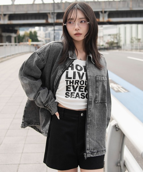 WEGO(ウィゴー)の「WEGO/【26年春夏新作】デニムシャツジャケット(デニムジャケット・メンズ・コバルトブルー/ブラック系3・MEDIUM/LARGE)」の1枚目の写真