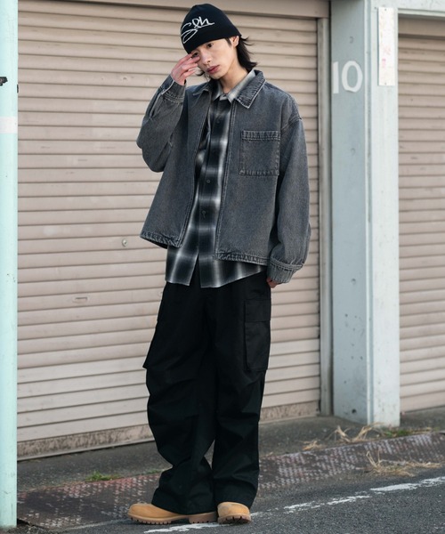 WEGO(ウィゴー)の「WEGO/【26年春夏新作】デニムシャツジャケット(デニムジャケット・メンズ・コバルトブルー/ブラック系3・MEDIUM/LARGE)」の10枚目の写真