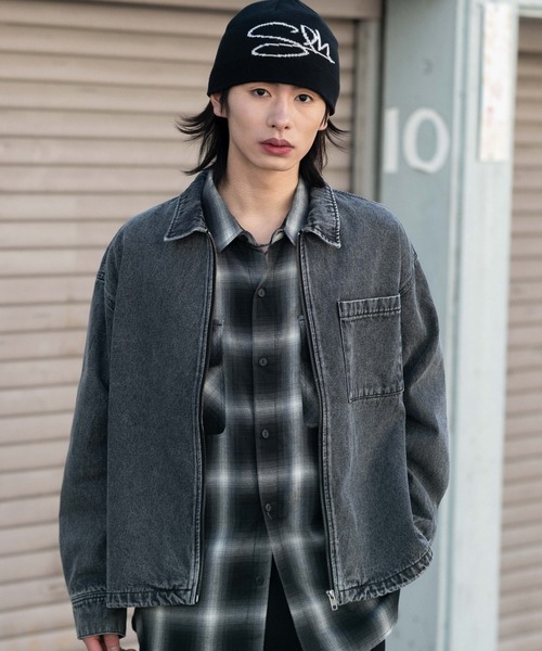 WEGO(ウィゴー)の「WEGO/【26年春夏新作】デニムシャツジャケット(デニムジャケット・メンズ・コバルトブルー/ブラック系3・MEDIUM/LARGE)」の16枚目の写真