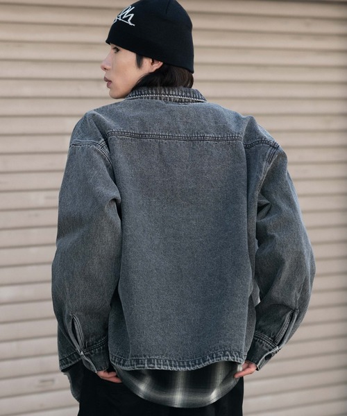 WEGO(ウィゴー)の「WEGO/【26年春夏新作】デニムシャツジャケット(デニムジャケット・メンズ・コバルトブルー/ブラック系3・MEDIUM/LARGE)」の17枚目の写真