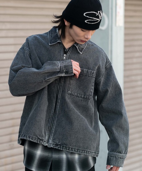 WEGO(ウィゴー)の「WEGO/【26年春夏新作】デニムシャツジャケット(デニムジャケット・メンズ・コバルトブルー/ブラック系3・MEDIUM/LARGE)」の20枚目の写真