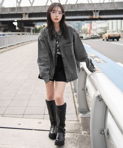 WEGO(ウィゴー)の「WEGO/【26年春夏新作】デニムシャツジャケット(デニムジャケット・メンズ・コバルトブルー/ブラック系3・MEDIUM/LARGE)」の3枚目の写真