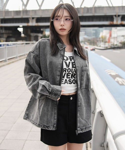 WEGO(ウィゴー)の「WEGO/【26年春夏新作】デニムシャツジャケット(デニムジャケット・メンズ・コバルトブルー/ブラック系3・MEDIUM/LARGE)」の6枚目の写真
