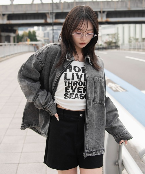 WEGO(ウィゴー)の「WEGO/【26年春夏新作】デニムシャツジャケット(デニムジャケット・メンズ・コバルトブルー/ブラック系3・MEDIUM/LARGE)」の7枚目の写真