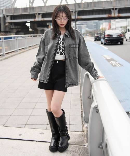 WEGO(ウィゴー)の「WEGO/【26年春夏新作】デニムシャツジャケット(デニムジャケット・メンズ・コバルトブルー/ブラック系3・MEDIUM/LARGE)」の8枚目の写真
