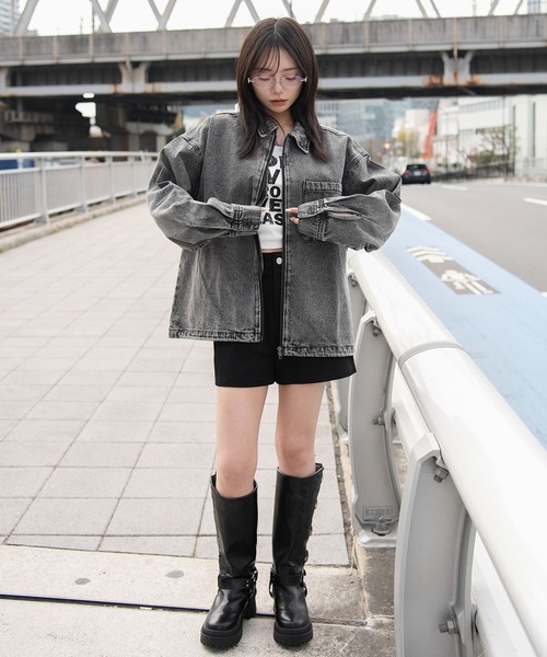 WEGO(ウィゴー)の「WEGO/【26年春夏新作】デニムシャツジャケット(デニムジャケット・メンズ・コバルトブルー/ブラック系3・MEDIUM/LARGE)」の9枚目の写真