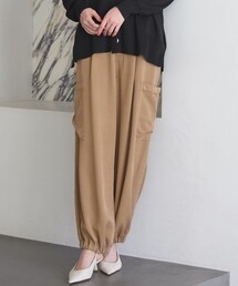 ガーメントツイル ワイドタック パンツ