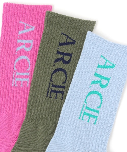 AMERICAN RAG CIE（アメリカンラグシー）の「【AMERICAN RAG CIE】ロゴソックス 25～27cm（ユニセックス）（ソックス/靴下・メンズ・ピンク/ブラック/ライトブルー/オリーブ・FREE）」の9枚目の写真