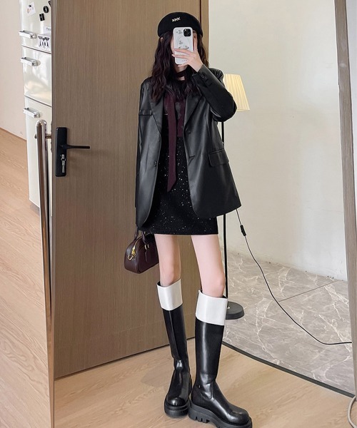 Miniministore(ミニミニストア)の「ミニスカート レディース キラキラ 秋冬(スカート・レディース・チャコールグレー/ブラック・M/S/L)」の14枚目の写真