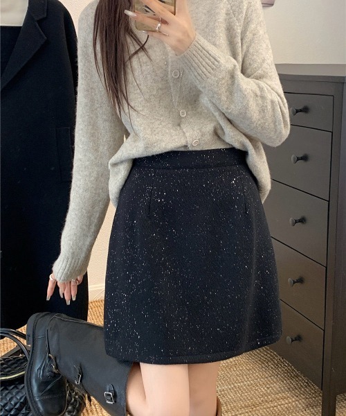 Miniministore(ミニミニストア)の「ミニスカート レディース キラキラ 秋冬(スカート・レディース・チャコールグレー/ブラック・M/S/L)」の16枚目の写真