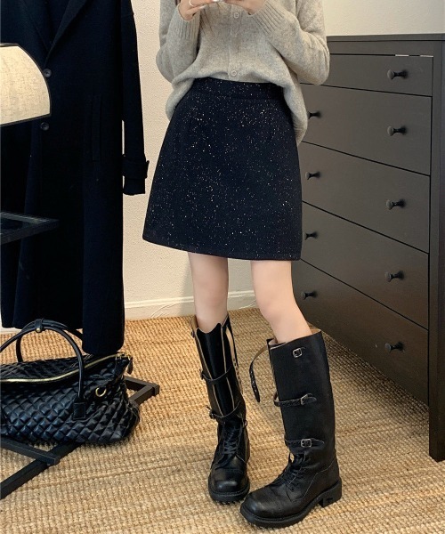 Miniministore(ミニミニストア)の「ミニスカート レディース キラキラ 秋冬(スカート・レディース・チャコールグレー/ブラック・M/S/L)」の19枚目の写真