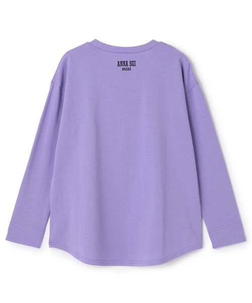 ANNA SUI mini(アナスイ・ミニ)の「【親子リンク】蝶ロゴ長袖Tシャツ【接触冷感・UVカット】(Tシャツ/カットソー・キッズ・ホワイト/パープル・140cm/150cm/130cm/120cm/160cm)」の3枚目の写真