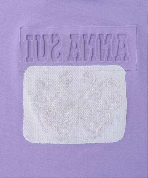 ANNA SUI mini(アナスイ・ミニ)の「【親子リンク】蝶ロゴ長袖Tシャツ【接触冷感・UVカット】(Tシャツ/カットソー・キッズ・ホワイト/パープル・140cm/150cm/130cm/120cm/160cm)」の6枚目の写真