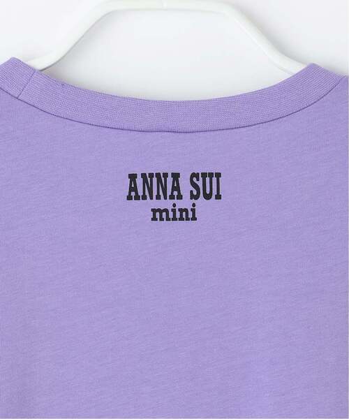 ANNA SUI mini(アナスイ・ミニ)の「【親子リンク】蝶ロゴ長袖Tシャツ【接触冷感・UVカット】(Tシャツ/カットソー・キッズ・ホワイト/パープル・140cm/150cm/130cm/120cm/160cm)」の8枚目の写真