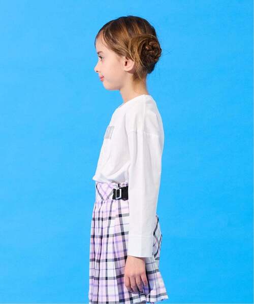 ANNA SUI mini(アナスイ・ミニ)の「【親子リンク】蝶ロゴ長袖Tシャツ【接触冷感・UVカット】(Tシャツ/カットソー・キッズ・ホワイト/パープル・140cm/150cm/130cm/120cm/160cm)」の14枚目の写真