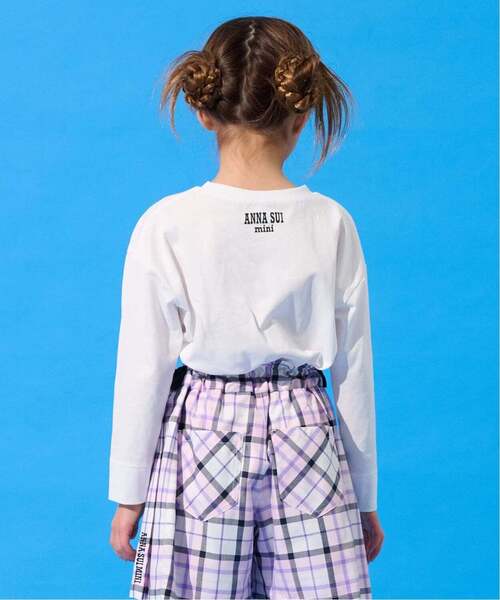 ANNA SUI mini(アナスイ・ミニ)の「【親子リンク】蝶ロゴ長袖Tシャツ【接触冷感・UVカット】(Tシャツ/カットソー・キッズ・ホワイト/パープル・140cm/150cm/130cm/120cm/160cm)」の15枚目の写真