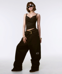 EYEER（イワイイアル）の「Stud&Hotfix Detail Sweatpants - Black（スウェットパンツ）」