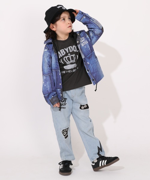 BABYDOLL（ベビードール）の「コーチジャケット 1384K（ナイロンジャケット・キッズ・ブラック/ライトインディゴブルー・100cm/120cm/130cm/90cm/110cm）」の8枚目の写真