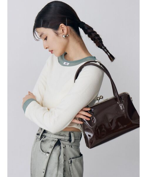 MURUA（ムルーア）の「フレームスクエアバッグ（ショルダーバッグ・レディース・ブラック/ブラウン・FREE）」の5枚目の写真