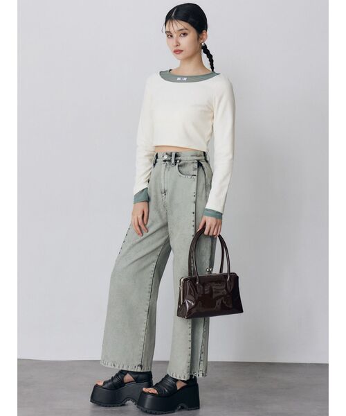 MURUA（ムルーア）の「フレームスクエアバッグ（ショルダーバッグ・レディース・ブラック/ブラウン・FREE）」の6枚目の写真