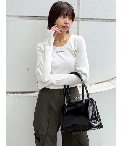 MURUA（ムルーア）の「フレームスクエアバッグ（ショルダーバッグ・レディース・ブラック/ブラウン・FREE）」の8枚目の写真