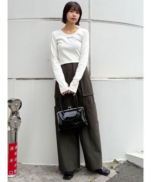 MURUA（ムルーア）の「フレームスクエアバッグ（ショルダーバッグ・レディース・ブラック/ブラウン・FREE）」の9枚目の写真