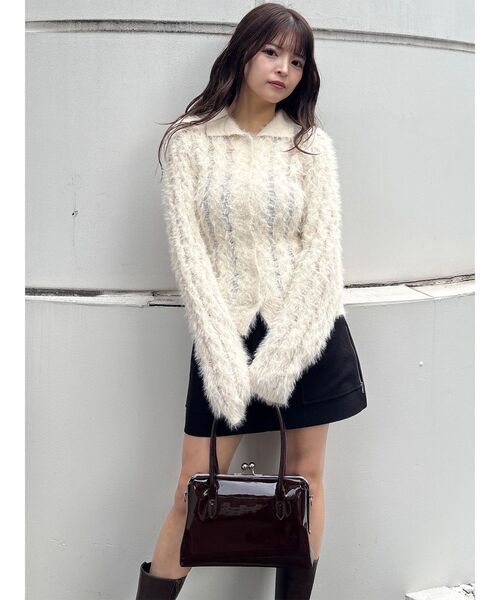 MURUA（ムルーア）の「フレームスクエアバッグ（ショルダーバッグ・レディース・ブラック/ブラウン・FREE）」の10枚目の写真